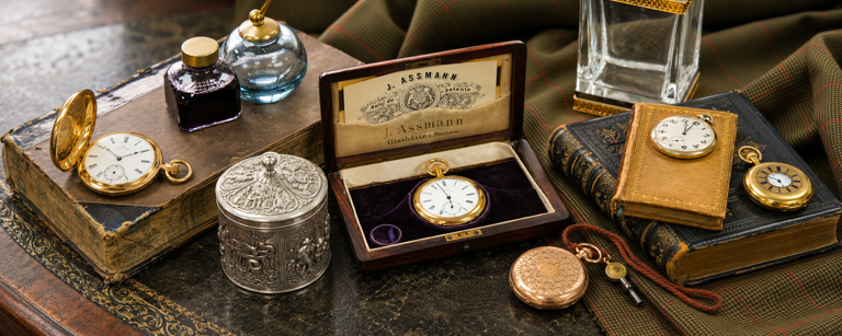 Selection of gold pocket watches