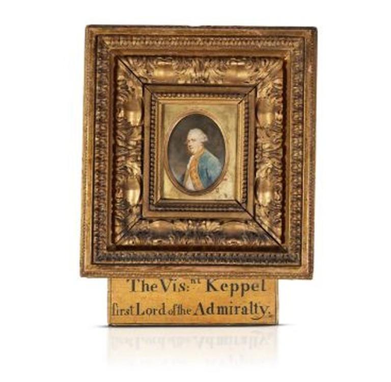 Samuel Shelley portrait miniature of Viscount Keppel