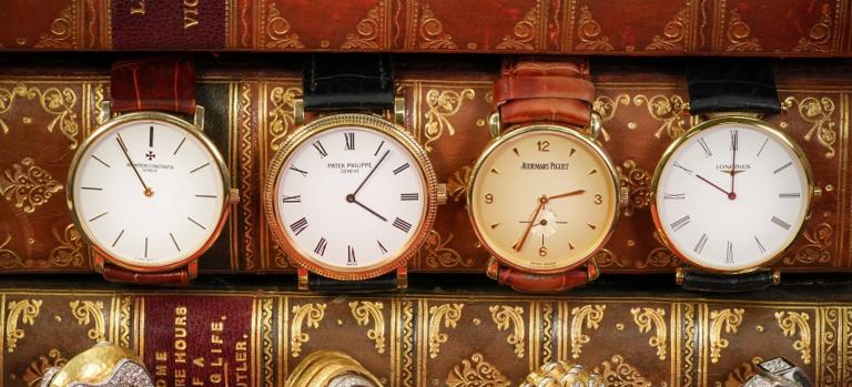 Selection of gold watches