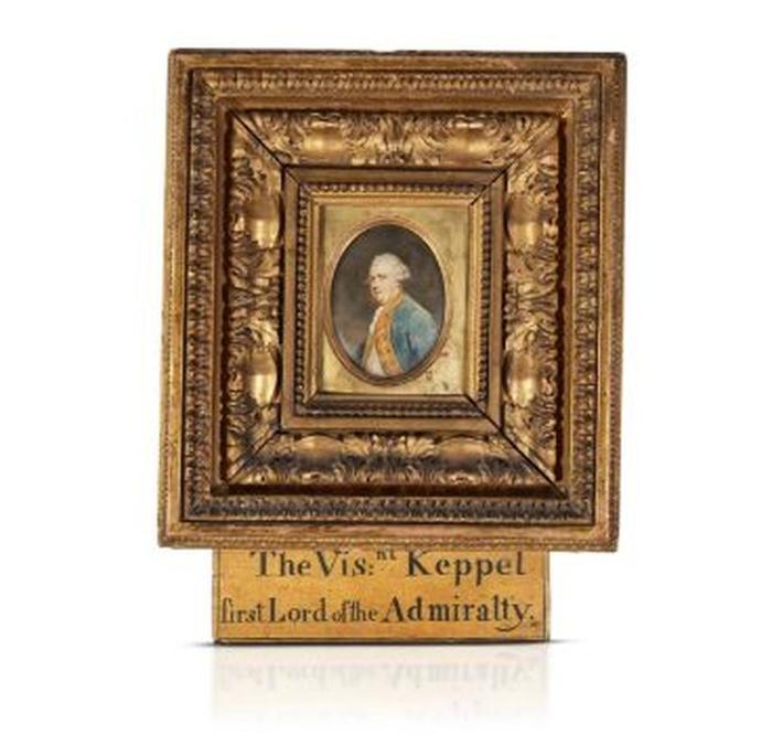 Samuel Shelley portrait miniature of Viscount Keppel