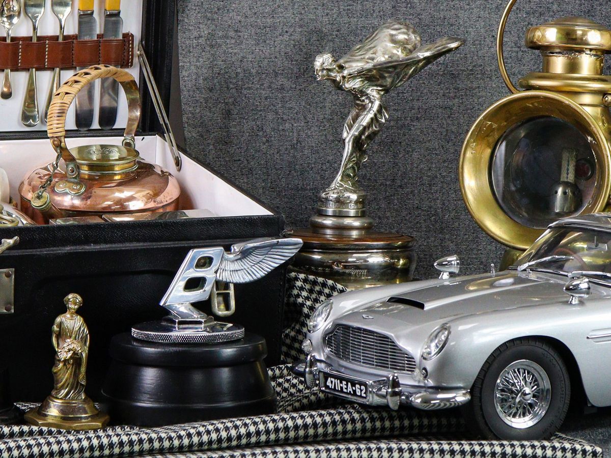 Automobilia including a Rolls Royce mascot