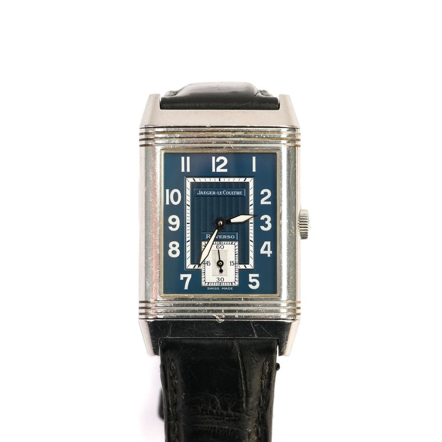 Jaeger-LeCoultre blue dial Reverso wrist watch