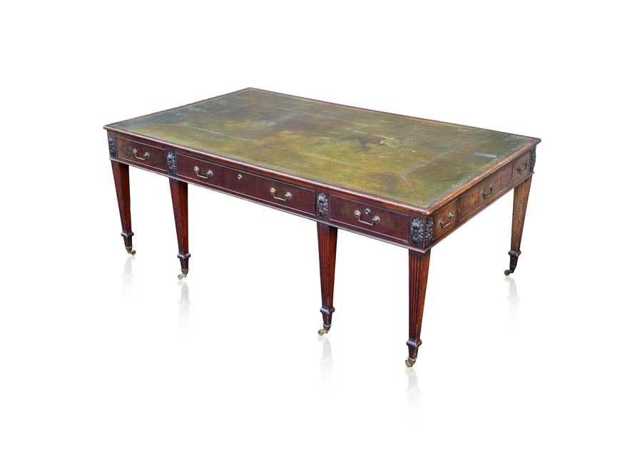 George III mahogany library desk