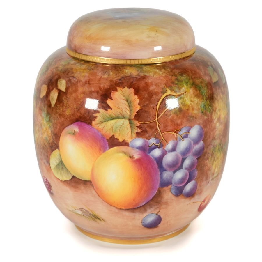 Royal Worcester Fallen Fruits ginger jar and cover
