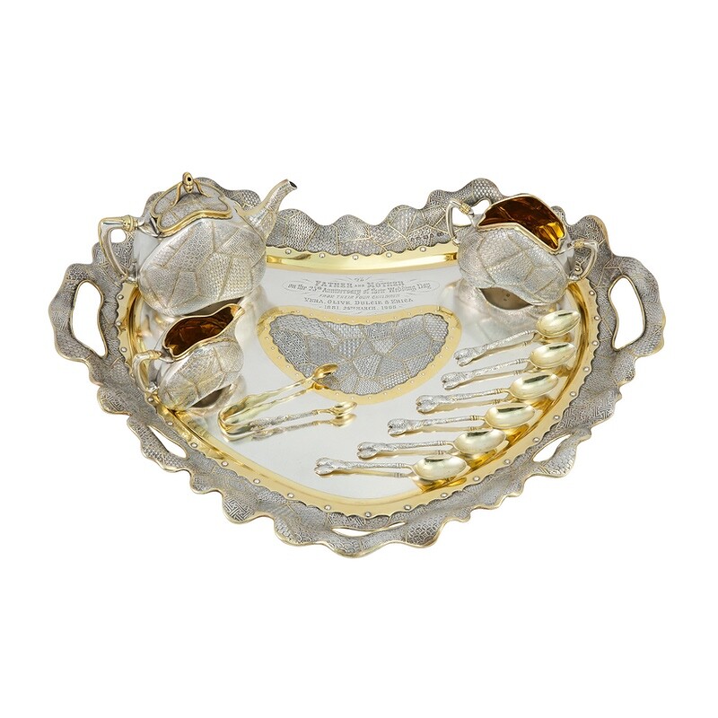 Dr Christopher Dresser Attributed Silver Tea Set