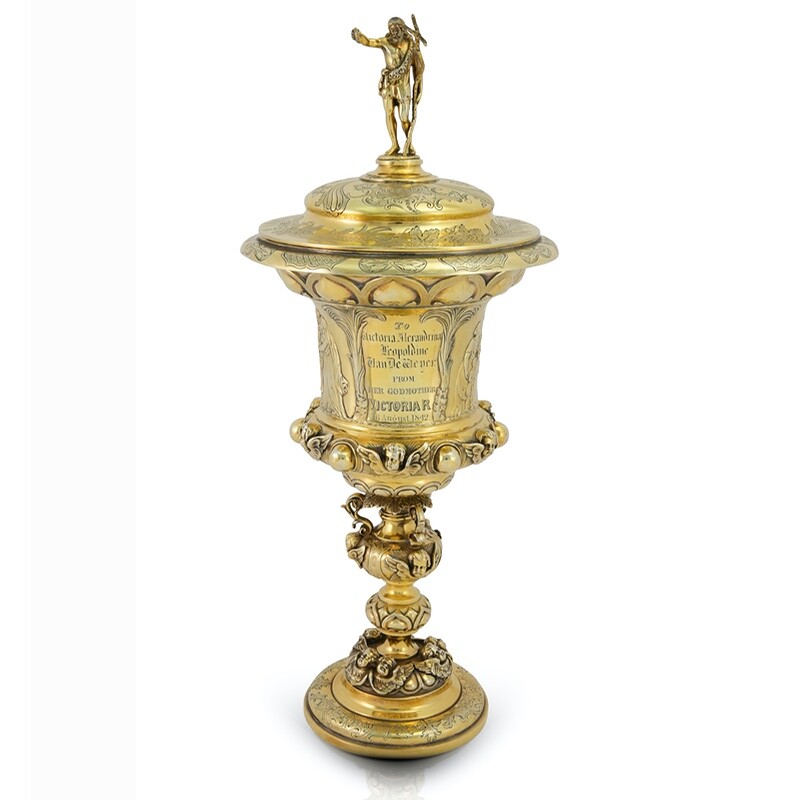 Royal Christening Gift - Queen Victoria Silver Gilt Cup and Cover